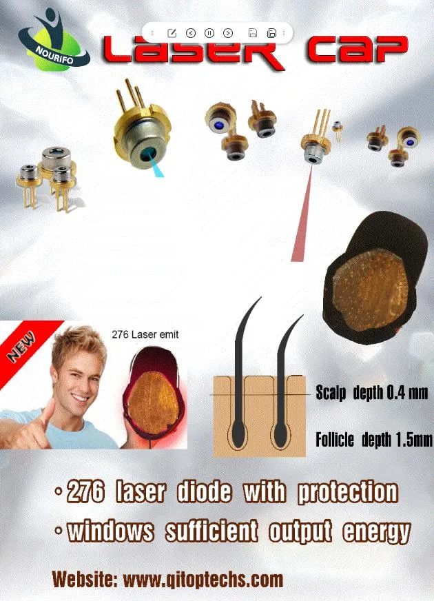 276 Diode Laser Hair Care Cap Lllt Medical Laser Helmet 272 Diodes Cap for Hair Growth with CE
