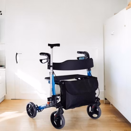 Wholesale Medical Health Care Outdoor Aluminum Lightweight Walking Aid Rollator Walker for Disabled